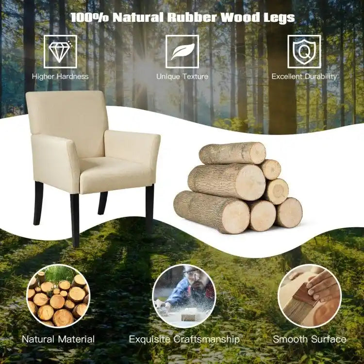 Chaise de réception pour visiteur, fauteuil de salle d'attente - 27,5 x 23 x 35,5 (L x l x H)