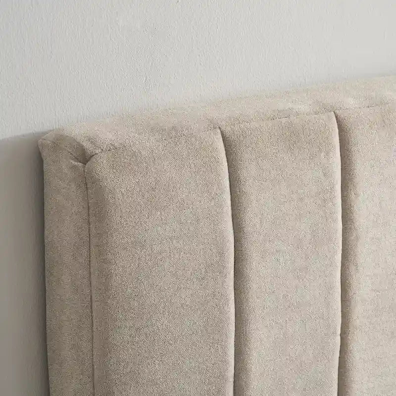 Tête de lit rembourrée murale facile à assembler, à canaux piqués