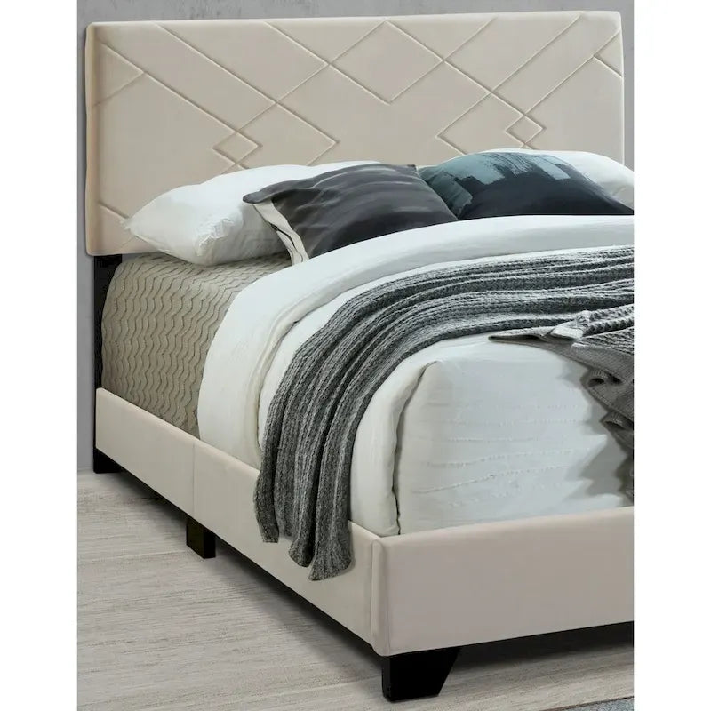 Lit rembourré champagne tout-en-un