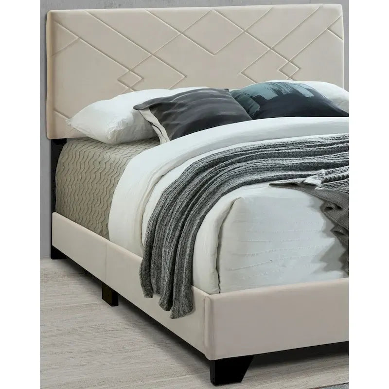 Lit rembourré champagne tout-en-un