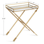 Table d'appoint Jalabert Arrow en métal - 21x14x26