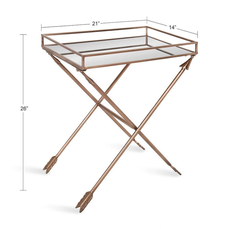 Table d'appoint Jalabert Arrow en métal - 21x14x26