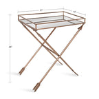Table d'appoint Jalabert Arrow en métal - 21x14x26