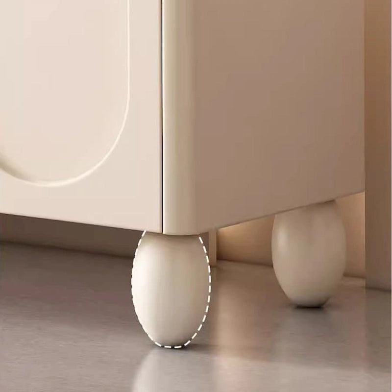 Meuble TV de 78 pouces avec rangement, console média de luxe crème, espace de rangement supplémentaire - 78 pouces de large