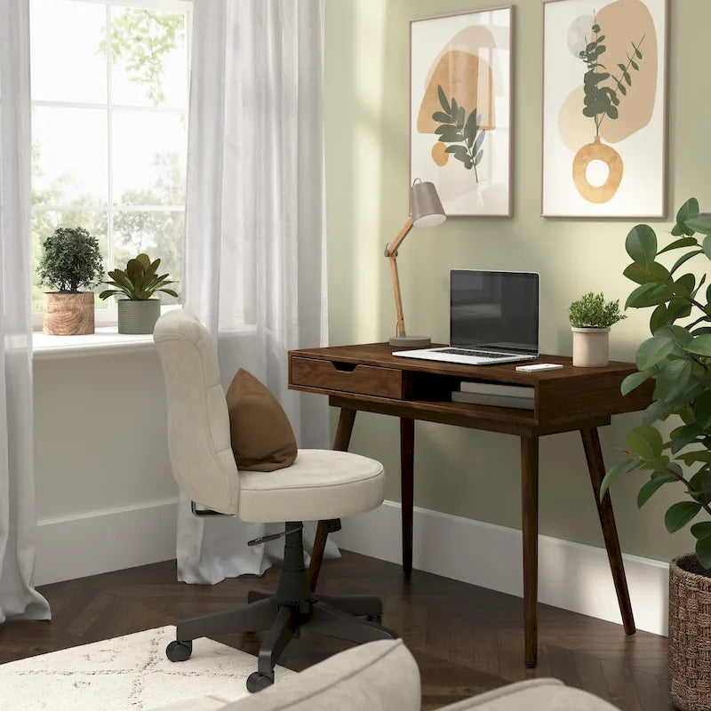 Bureau d'ordinateur Nora 40W avec rangement