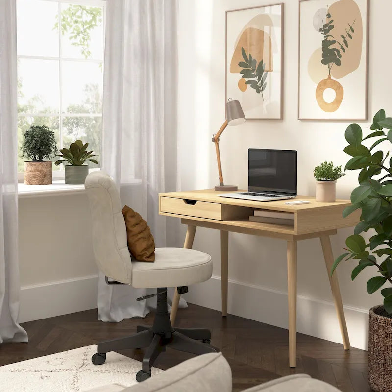 Bureau d'ordinateur Nora 40W avec rangement