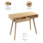 Bureau d'ordinateur Nora 40W avec rangement