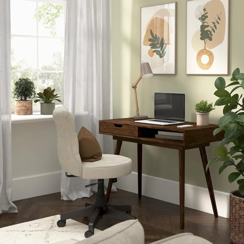 Bureau d'ordinateur Nora 40W avec rangement