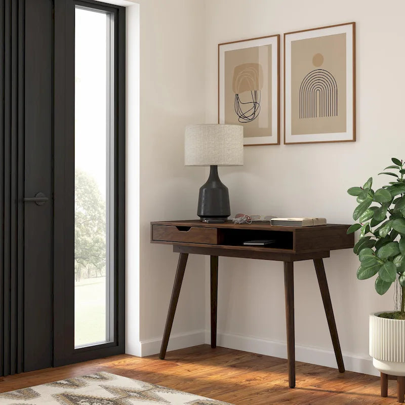 Bureau d'ordinateur Nora 40W avec rangement