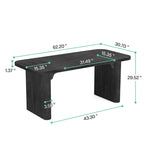 Bureau d'ordinateur 63 pour bureau à domicile, table d'écriture rectangulaire simple pour bureau d'étude ou chambre à coucher