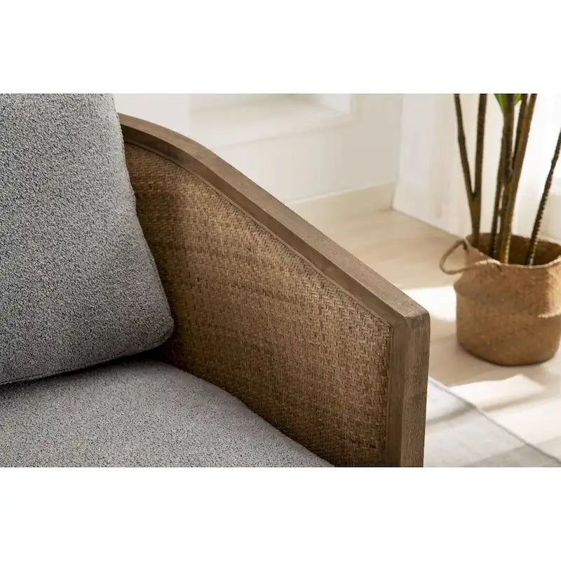 Fauteuil pivotant, fauteuil d'appoint rond confortable, fauteuil club pivotant à 360 degrés, fauteuil de loisirs avec cadre en rotin tressé