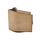 Fauteuil pivotant, fauteuil d'appoint rond confortable, fauteuil club pivotant à 360 degrés, fauteuil de loisirs avec cadre en rotin tressé