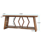 Table console d'appoint de canapé en bois de 180 cm pour entrée