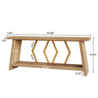 Table console d'appoint de canapé en bois de 180 cm pour entrée