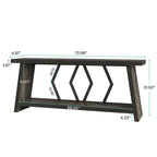 Table console d'appoint de canapé en bois de 180 cm pour entrée