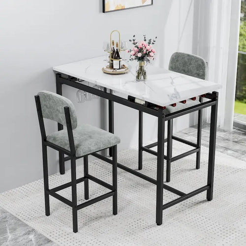 3 Piece Dining Bar Set with 2 Chairs