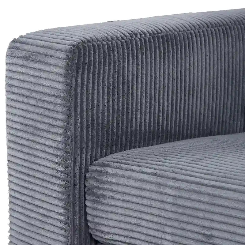 Canapé de 82 pouces, Canapé confortable avec sièges extra profonds, Canapé en velours côtelé pour salon, Causeuse, Coussins de housse de canapé amovible