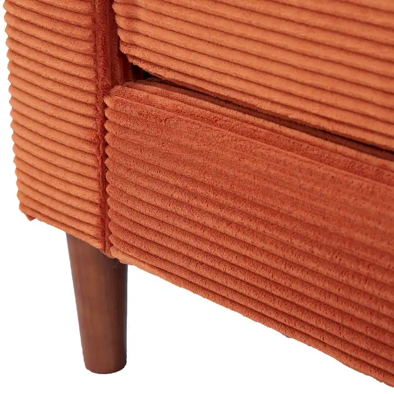 Canapé de 82 pouces, Canapé confortable avec sièges extra profonds, Canapé en velours côtelé pour salon, Causeuse, Coussins de housse de canapé amovible