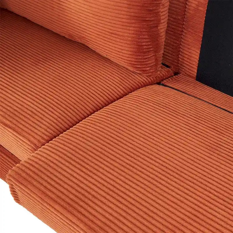 Canapé de 82 pouces, Canapé confortable avec sièges extra profonds, Canapé en velours côtelé pour salon, Causeuse, Coussins de housse de canapé amovible