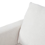 Canapé de 82 pouces, Canapé confortable avec sièges extra profonds, Canapé en velours côtelé pour salon, Causeuse, Coussins de housse de canapé amovible