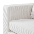 Canapé de 82 pouces, Canapé confortable avec sièges extra profonds, Canapé en velours côtelé pour salon, Causeuse, Coussins de housse de canapé amovible