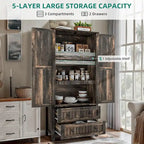 64 Armoire de cuisine haute avec 2 tiroirs et portes