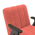 Fauteuil d'appoint Rella en tissu Sherpa moderne avec cadre en bois Espresso