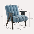 Fauteuil d'appoint Rella en tissu Sherpa moderne avec cadre en bois Espresso