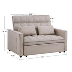 Canapé-lit convertible en tissu capitonné inclinable, longueur 76,5 po