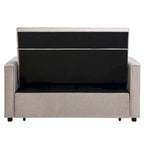 Canapé-lit convertible en tissu capitonné inclinable, longueur 76,5 po