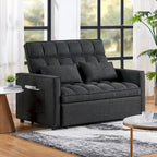 Canapé-lit convertible en tissu capitonné inclinable, longueur 76,5 po