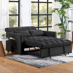 Canapé-lit convertible en tissu capitonné inclinable, longueur 76,5 po