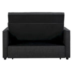 Canapé-lit convertible en tissu capitonné inclinable, longueur 76,5 po